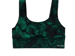 Leia Athletic Bikini Top - Black/Green